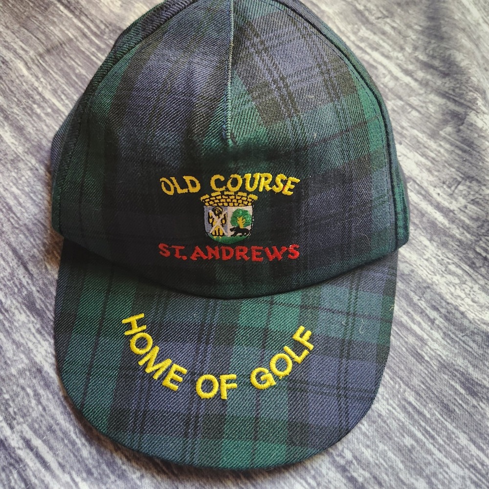 Old Course St Andrews Golf Hat Plaid Cap‎ Home Of Golf Scotland Mens